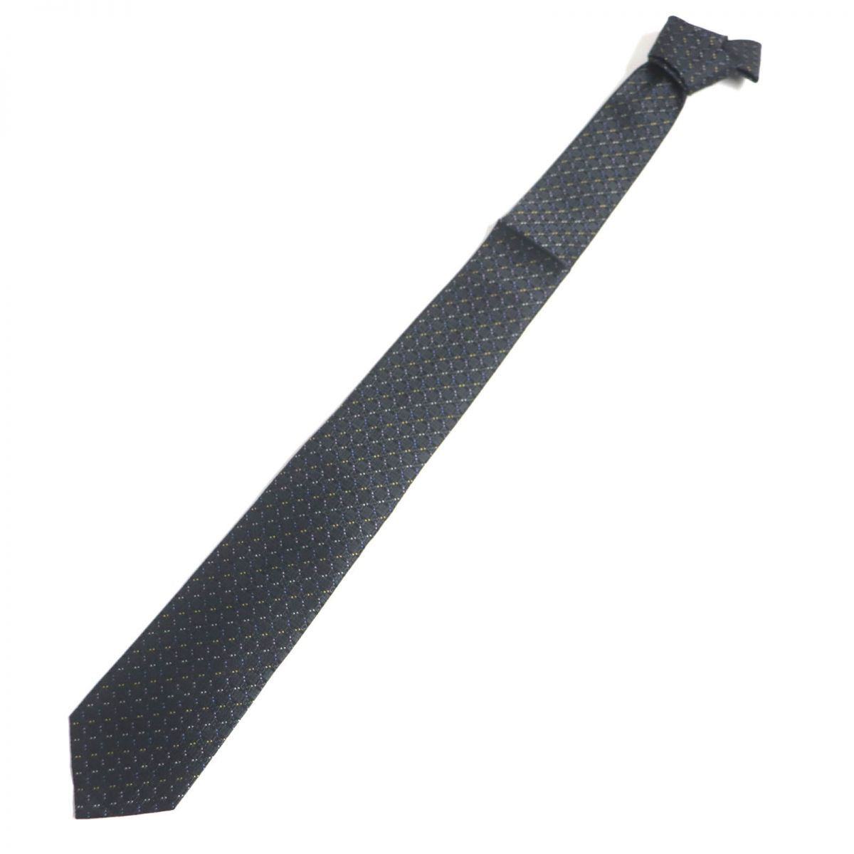 Gucci Silk GGPattern Check Necktie Black