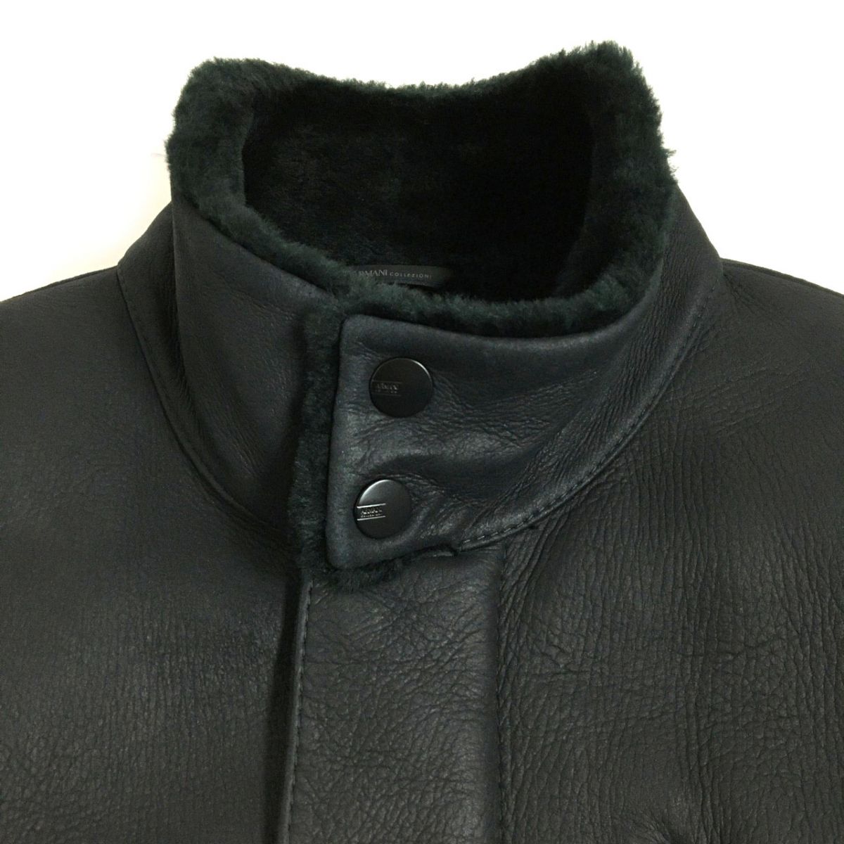 Armani Mouton Coat Black EU48/USA38