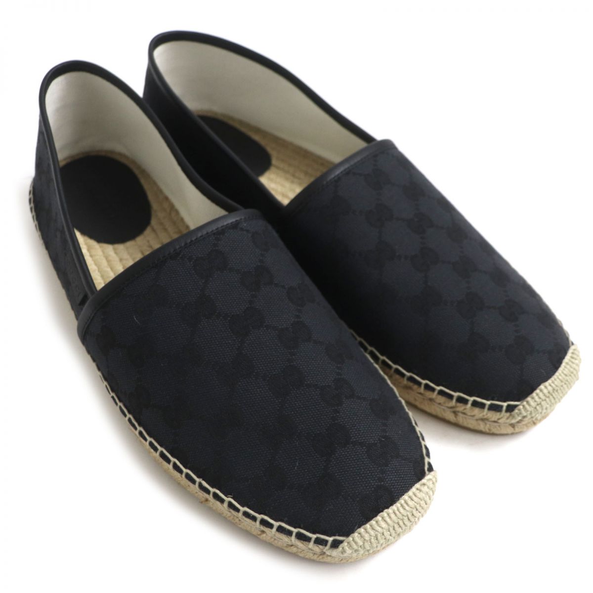 Gucci GG Canvas Leather Espadrilles Slip-On Shoes