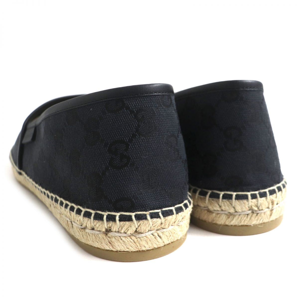 Gucci GG Canvas Leather Espadrilles Slip-On Shoes