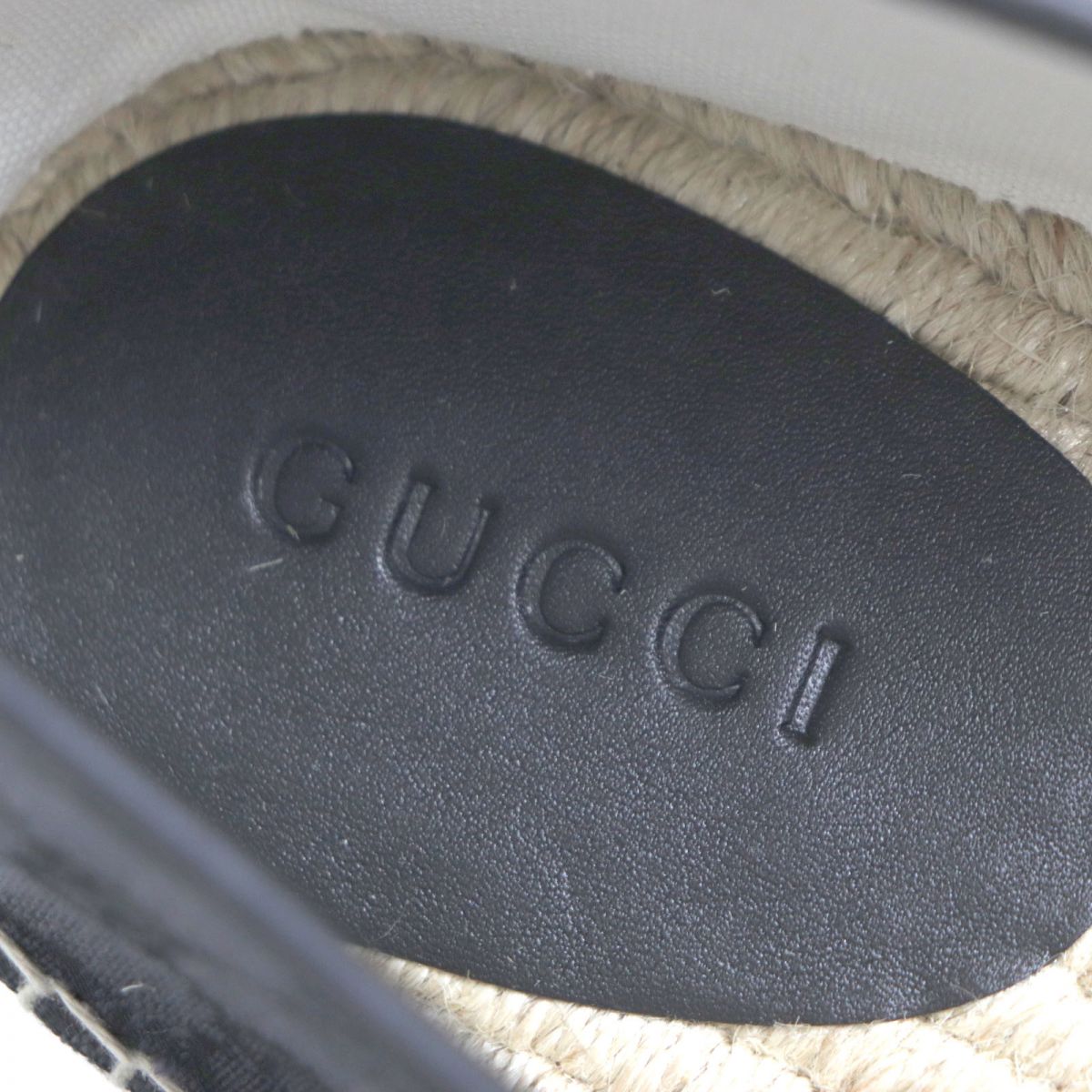 Gucci GG Canvas Leather Espadrilles Slip-On Shoes