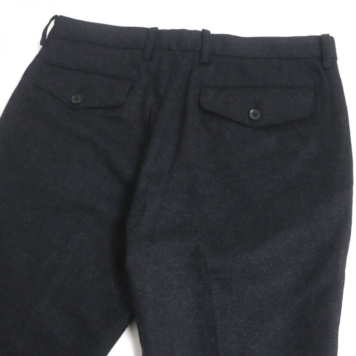 Jun Hashimoto Cashmere Blend Wool Rib Pants Dark Gray