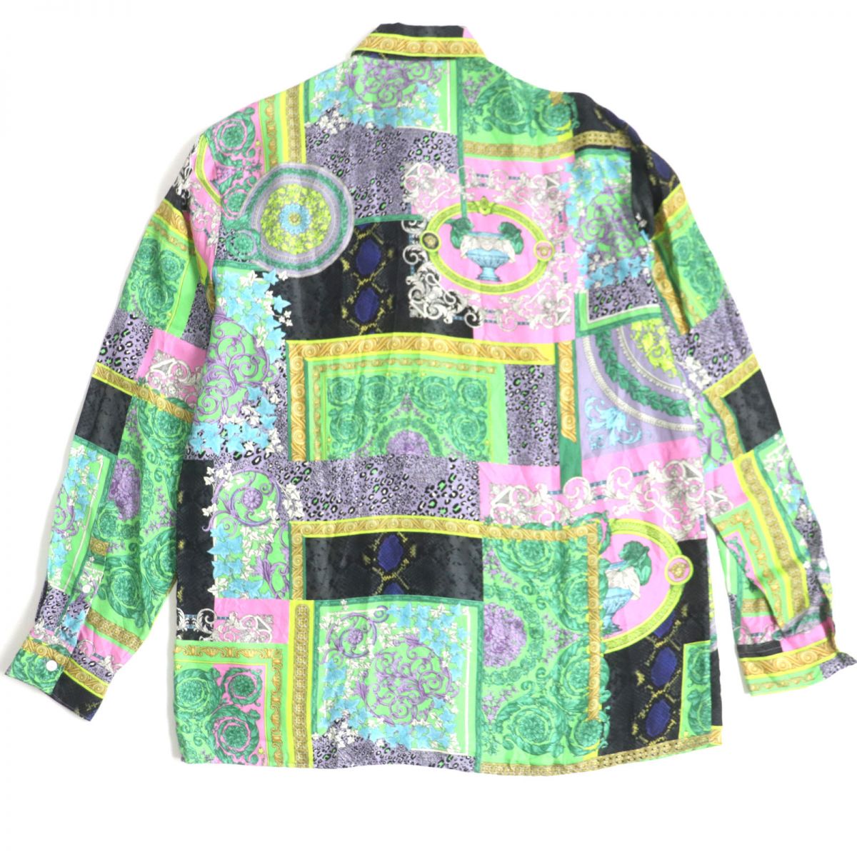 Versace Silk Medusa Barocco Long Sleeve Shirt