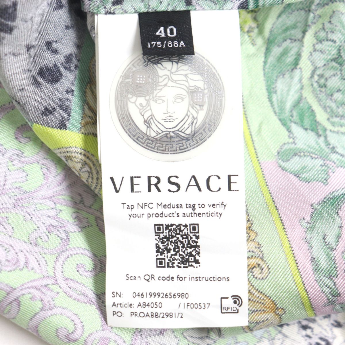 Versace Silk Medusa Barocco Long Sleeve Shirt