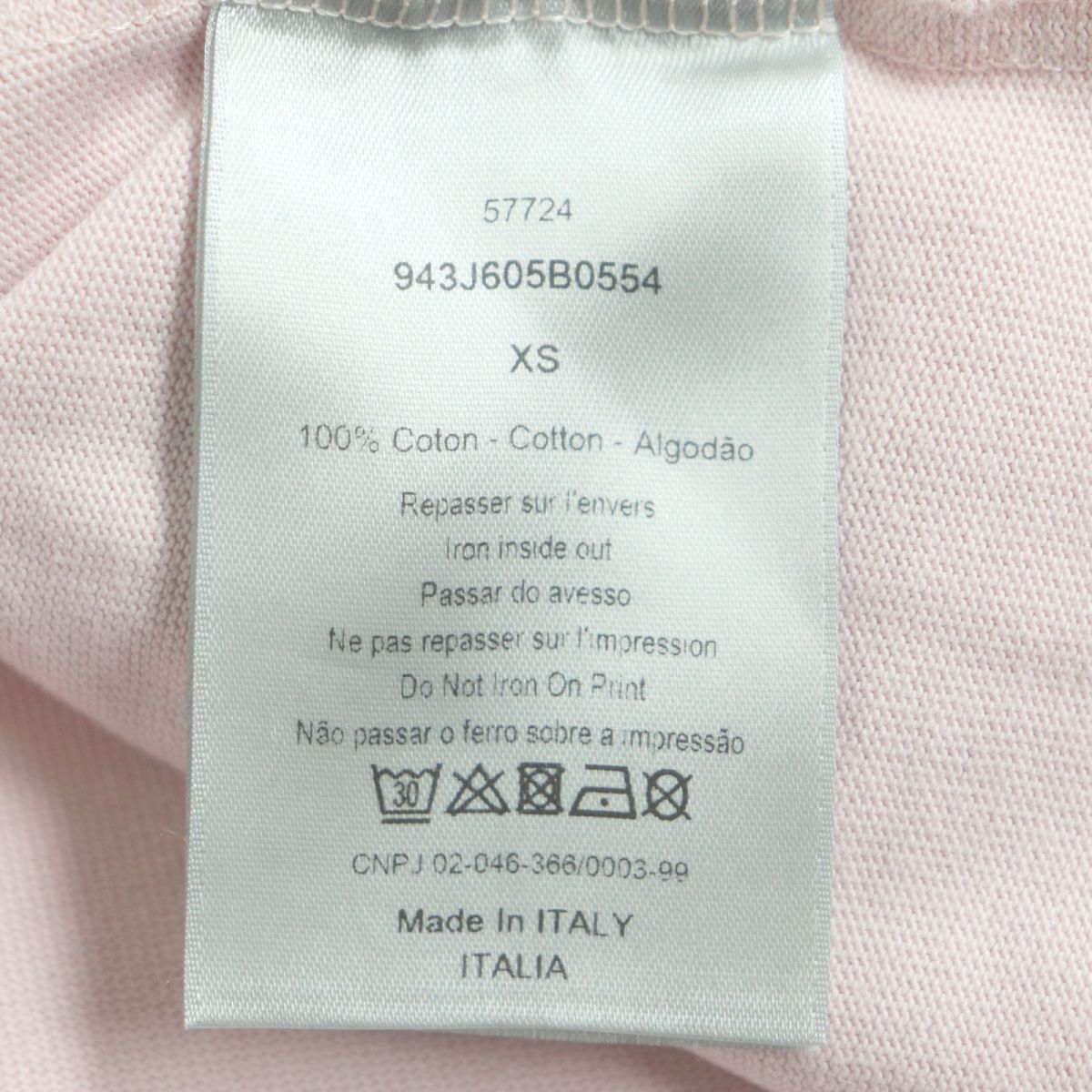 Dior Rose Print Crew Neck T-Shirt XS