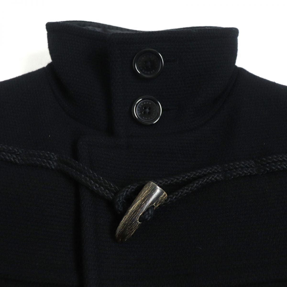 Burberry Wool Toggle Duffle Down Coat Black L