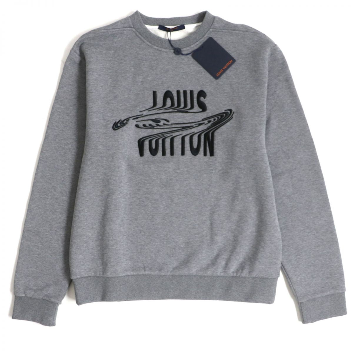 Louis Vuitton Logo Embroidery Fleece Sweatshirt Grey S