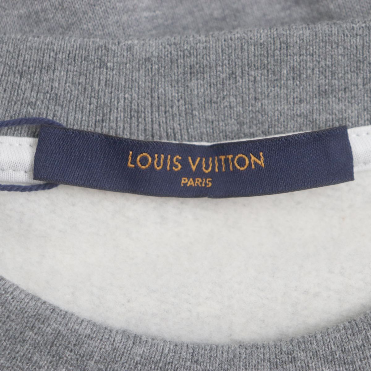 Louis Vuitton Logo Embroidery Fleece Sweatshirt Grey S