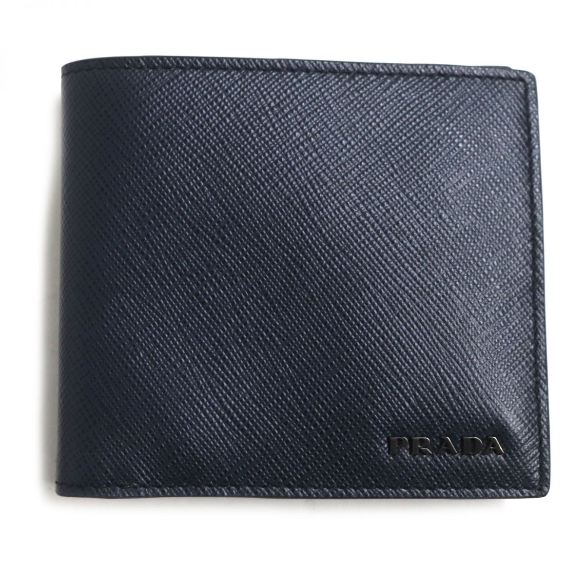 Prada Saffiano Leather Compact Bi-Fold Wallet