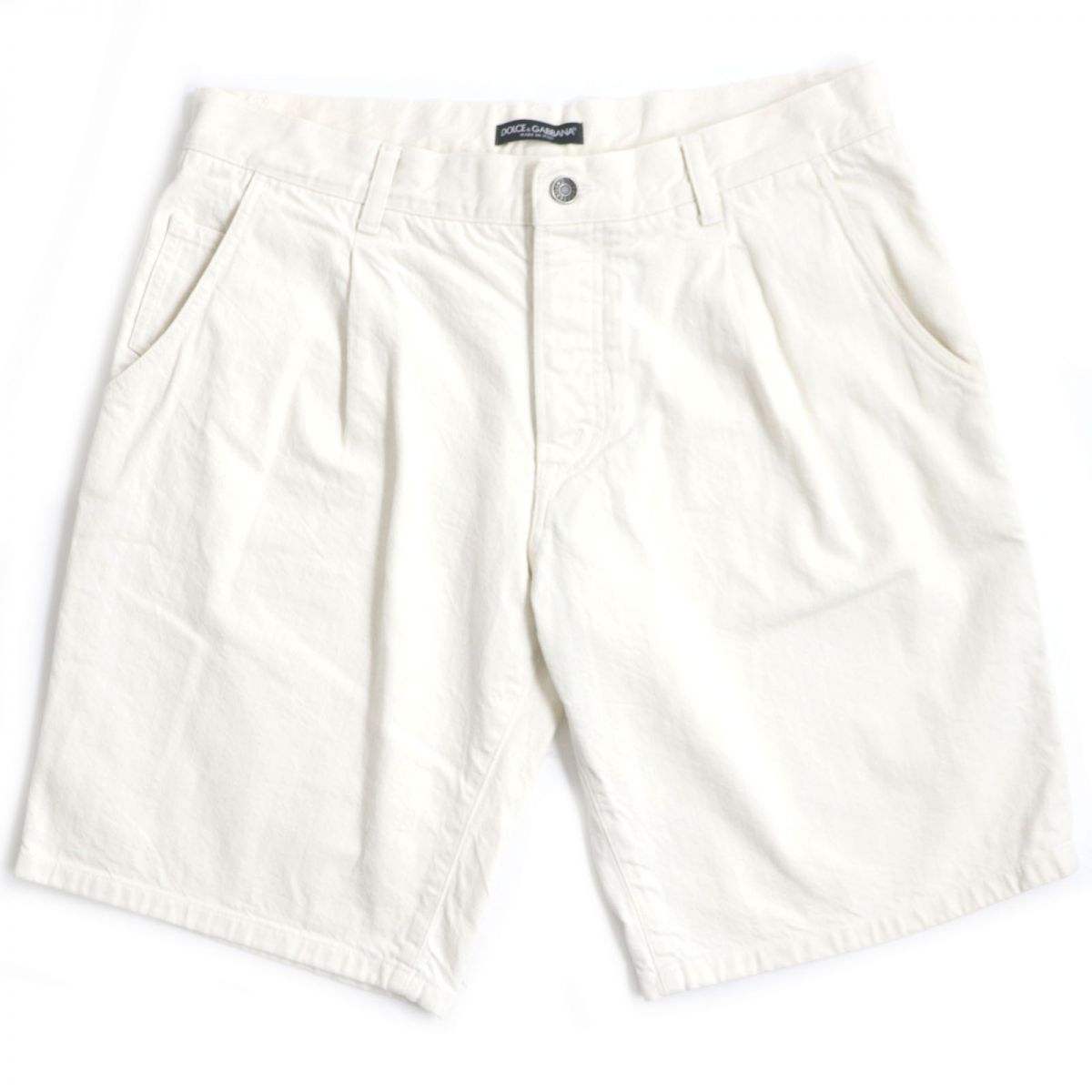 Dolce & Gabbana Button Fly Shorts Ivory 50 Men