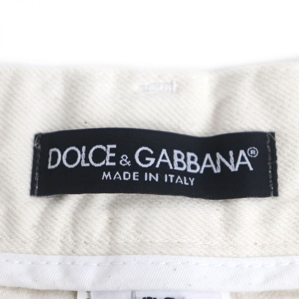 Dolce & Gabbana Button Fly Shorts Ivory 50 Men