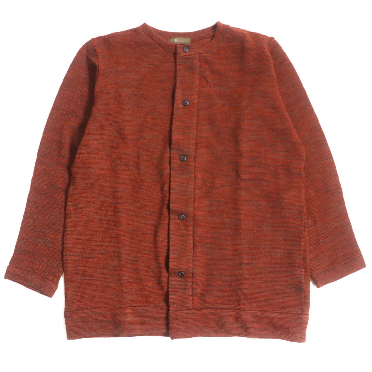 Yohji Yamamoto Wool Collarless Jacket Brown