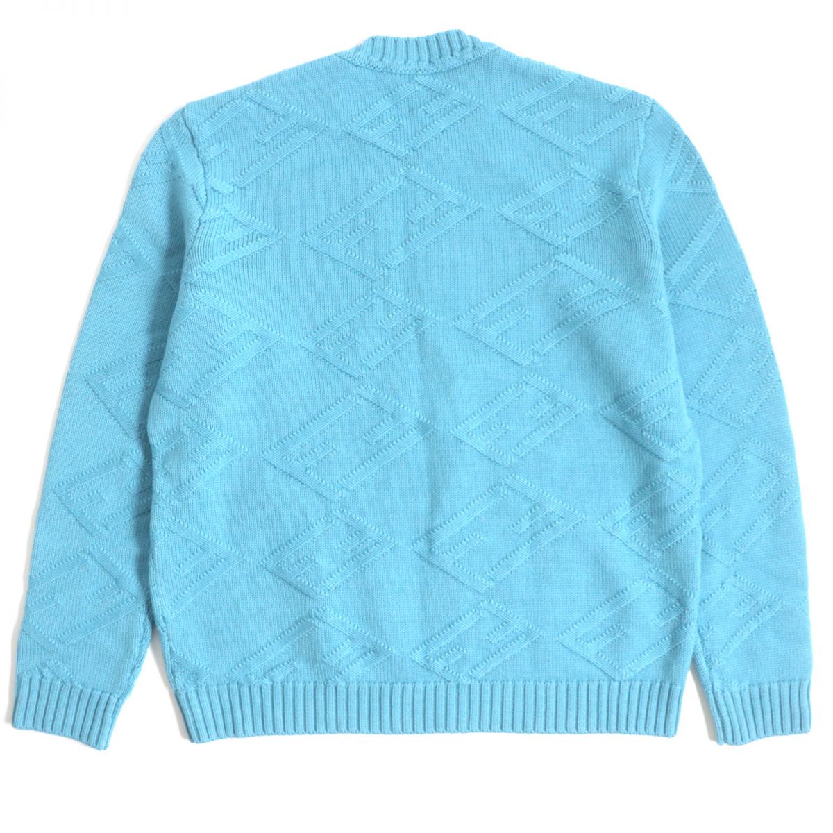 Fendi FF Logo Wool Knit Sweater Light Blue