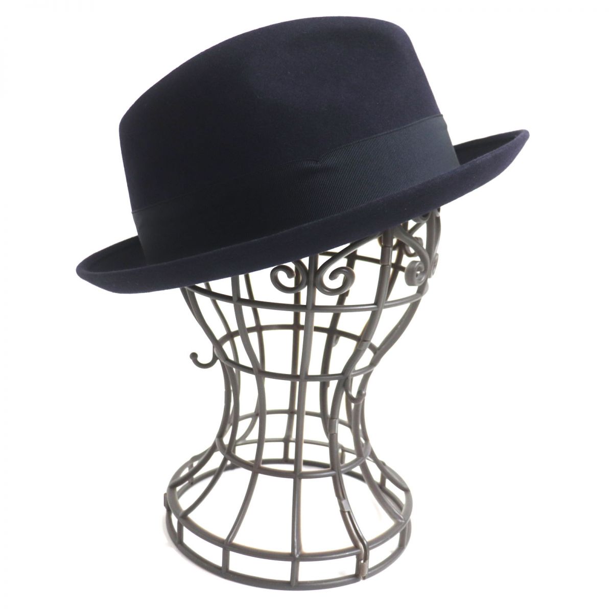 Dunhill Rabbit Hair Silk Lining Fedora Hat M/58