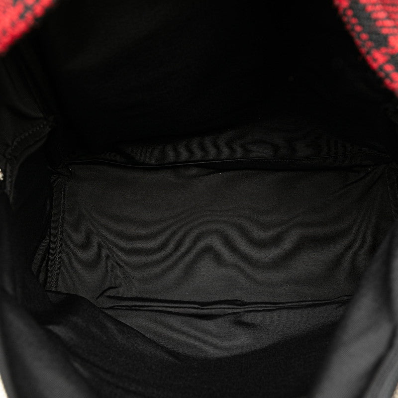 Saint Laurent Wool Leather Check City Backpack 326865 in Great Condition