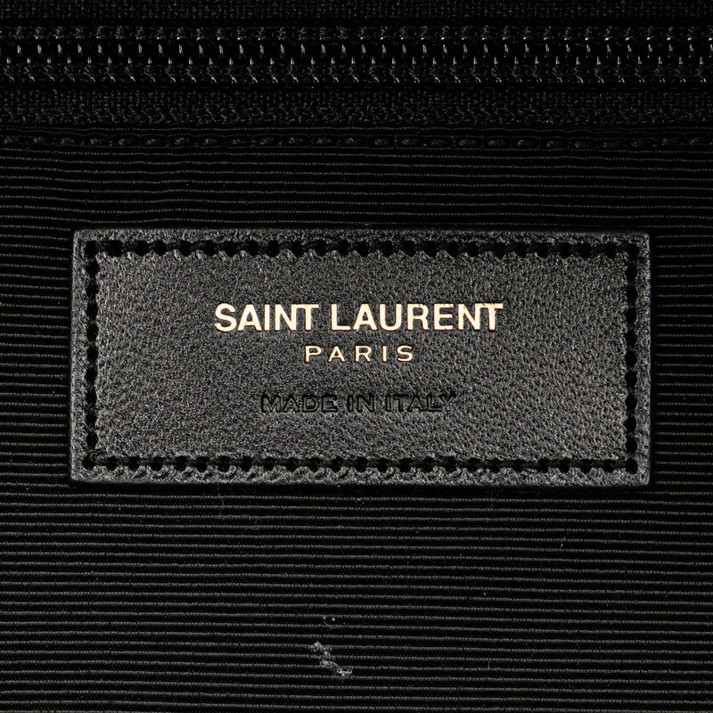 Saint Laurent Wool Leather Check City Backpack 326865