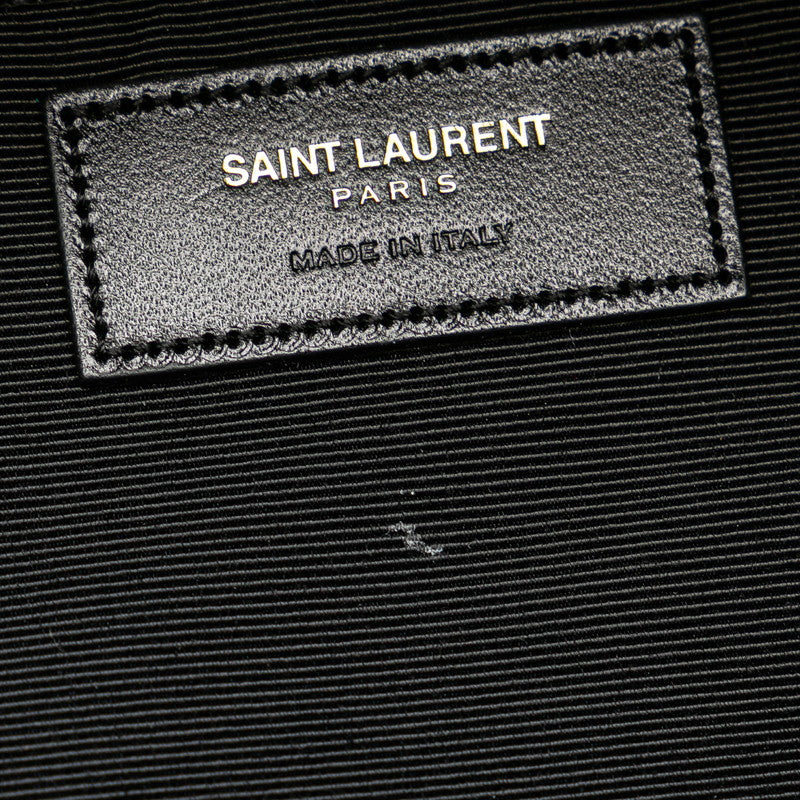 Saint Laurent Wool Leather Check City Backpack 326865