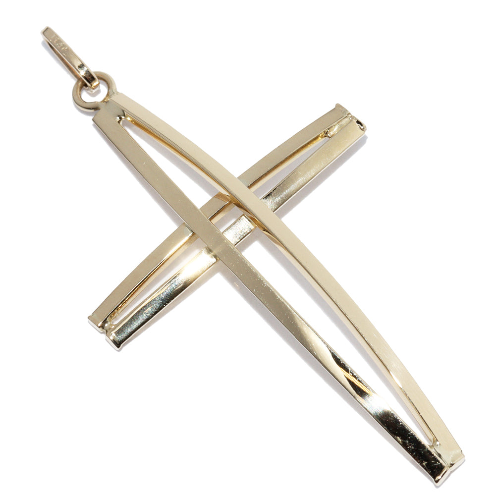 K18YG Cross Pendant Top