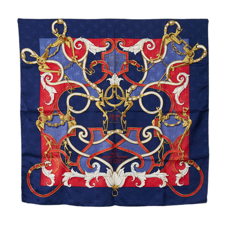 Hermes Silk Scarf LINSTRVCTION DV ROY in Very Good Condition