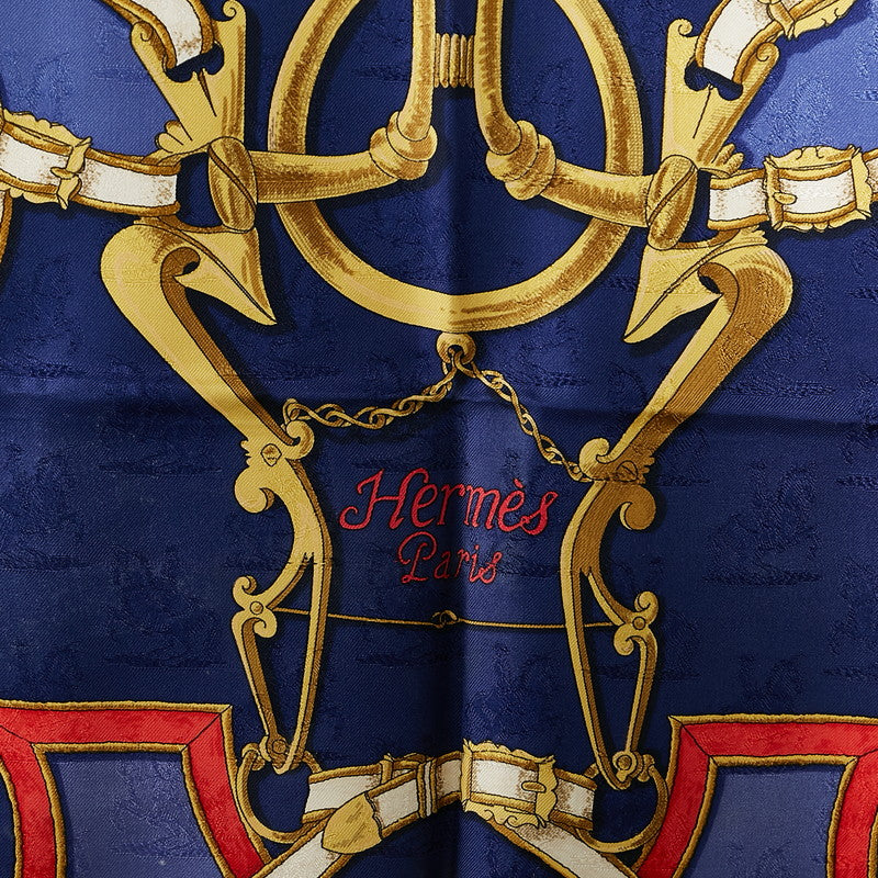 Hermes Silk Scarf LINSTRVCTION DV ROY in Very Good Condition