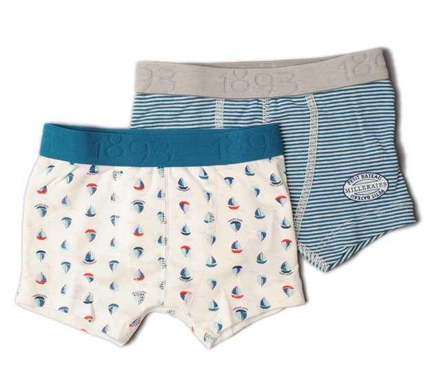 Petit Bateau Kids Underwear 2-Pack Trunks in Pristine Condition