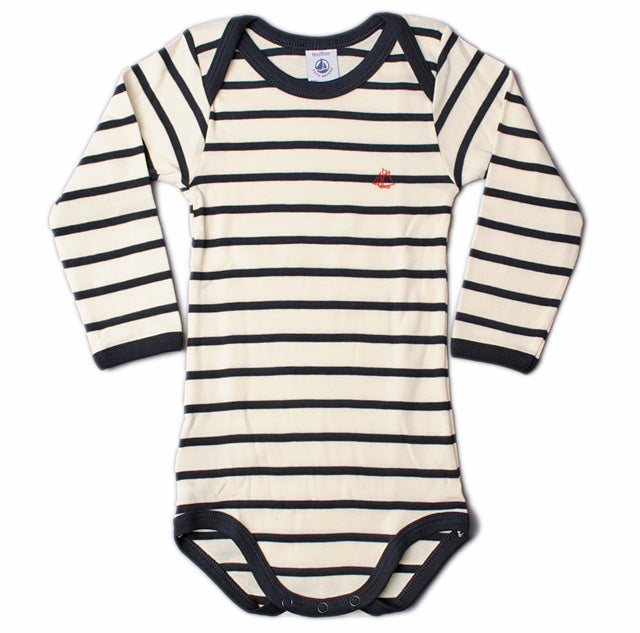 Petit Bateau Baby Unisex Long Sleeve Bodysuit, 100% Cotton in Pristine Condition