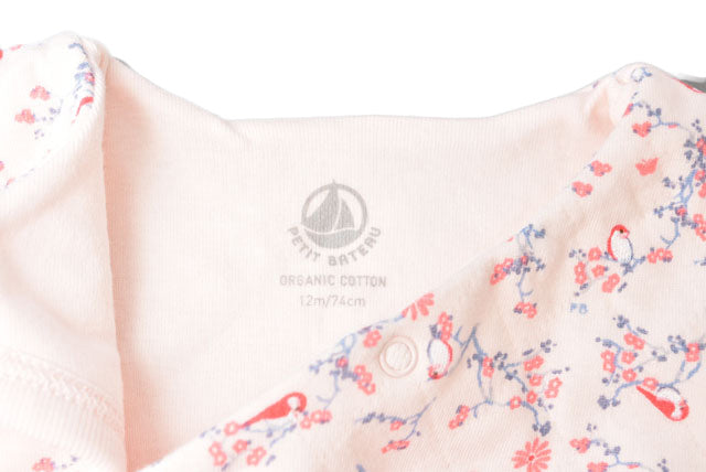 Petit Bateau Baby Girl Long Sleeve Romper in Pristine Condition