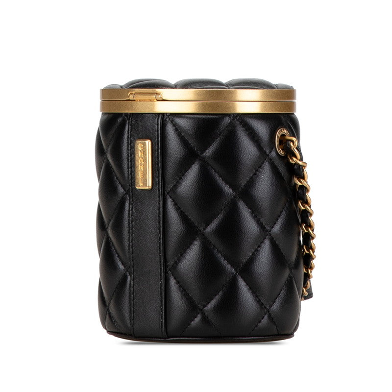 Chanel Matelasse Coco Mark Shoulder Bag Black