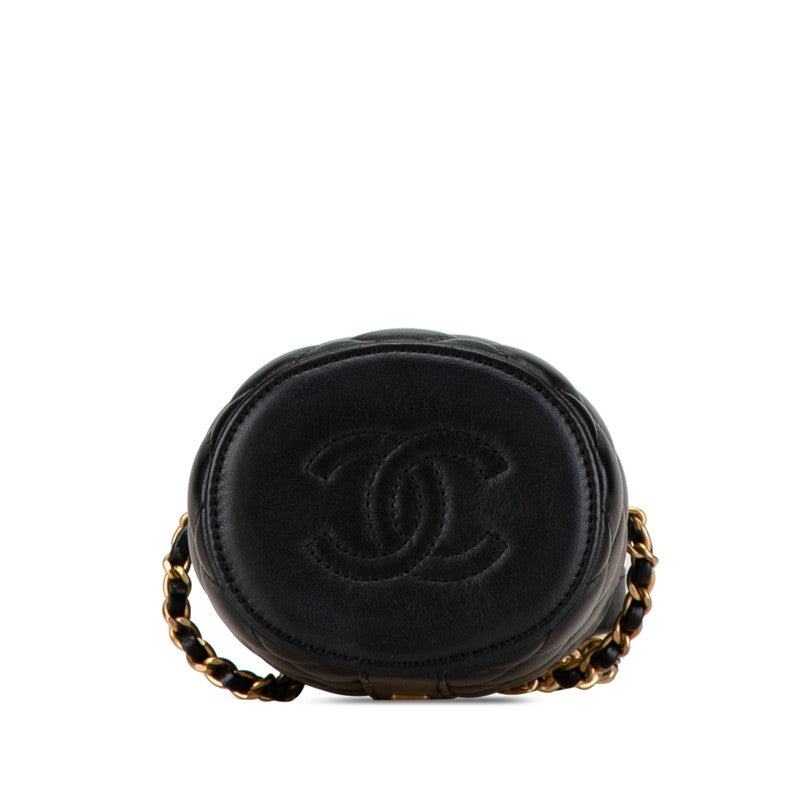 Chanel Matelasse Coco Mark Shoulder Bag Black