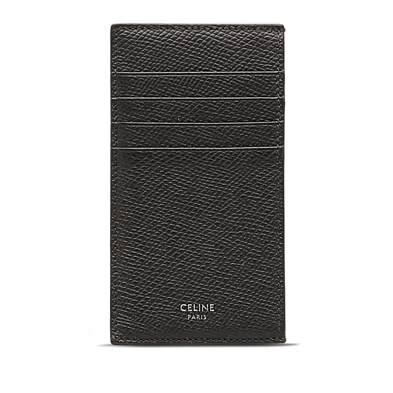 Celine Leather Card Case Black