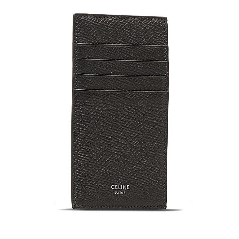 Celine Leather Card Case Black