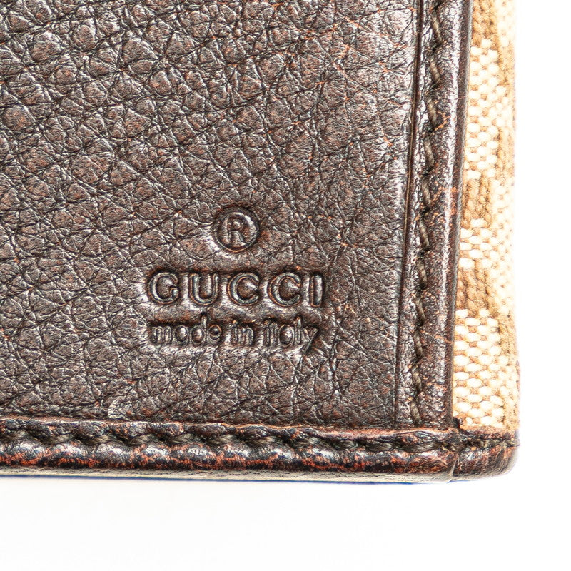 Gucci Diamante Horsebit Long Wallet Canvas Leather