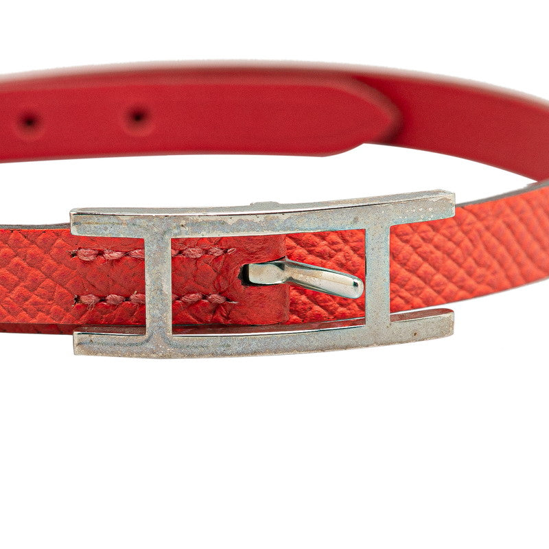 Hermes Double Tour Bracelet Pink Epsom Leather