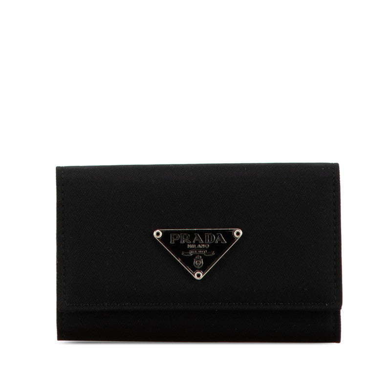 Prada Nylon Triangle Logo 6 Key Case