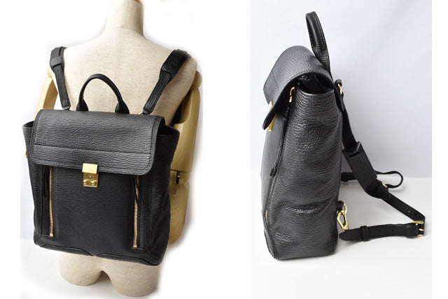 3.1 Phillip Lim Pashli Leather Backpack Black