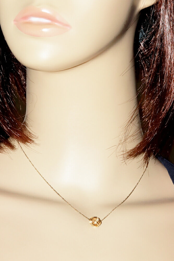K18YG Gold Love Knot Pendant Necklace