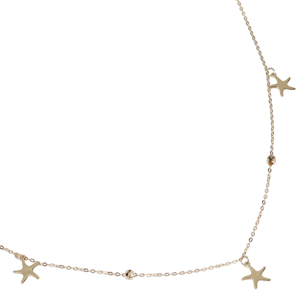 K18YG Starfish Pendant Necklace