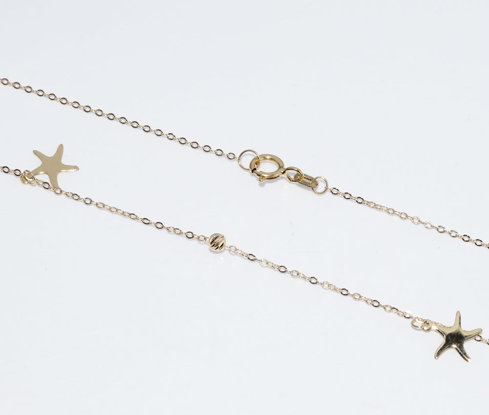 K18YG Starfish Pendant Necklace