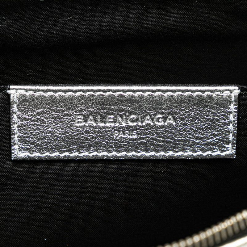 Balenciaga Leather Logo Print Clutch Bag