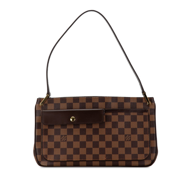 Louis Vuitton Damier Aubagne Shoulder Bag N51129 Brown PVC Leather in Very Good Condition