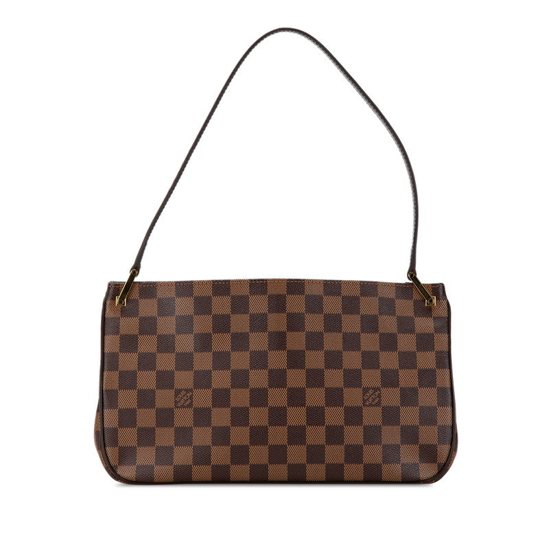 Louis Vuitton Damier Aubagne Shoulder Bag N51129 Brown PVC Leather in Very Good Condition