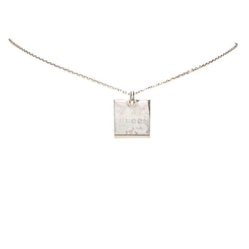 Gucci Square Plate SV925 Necklace