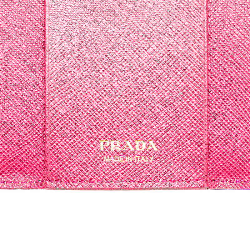 Prada Leather Flower Motif 6 Key Case 1PG222