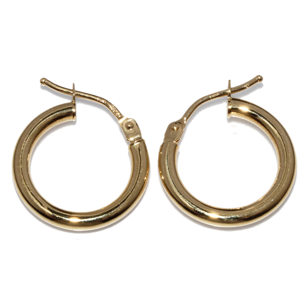 K18YG Hoop Earrings in Pristine Condition