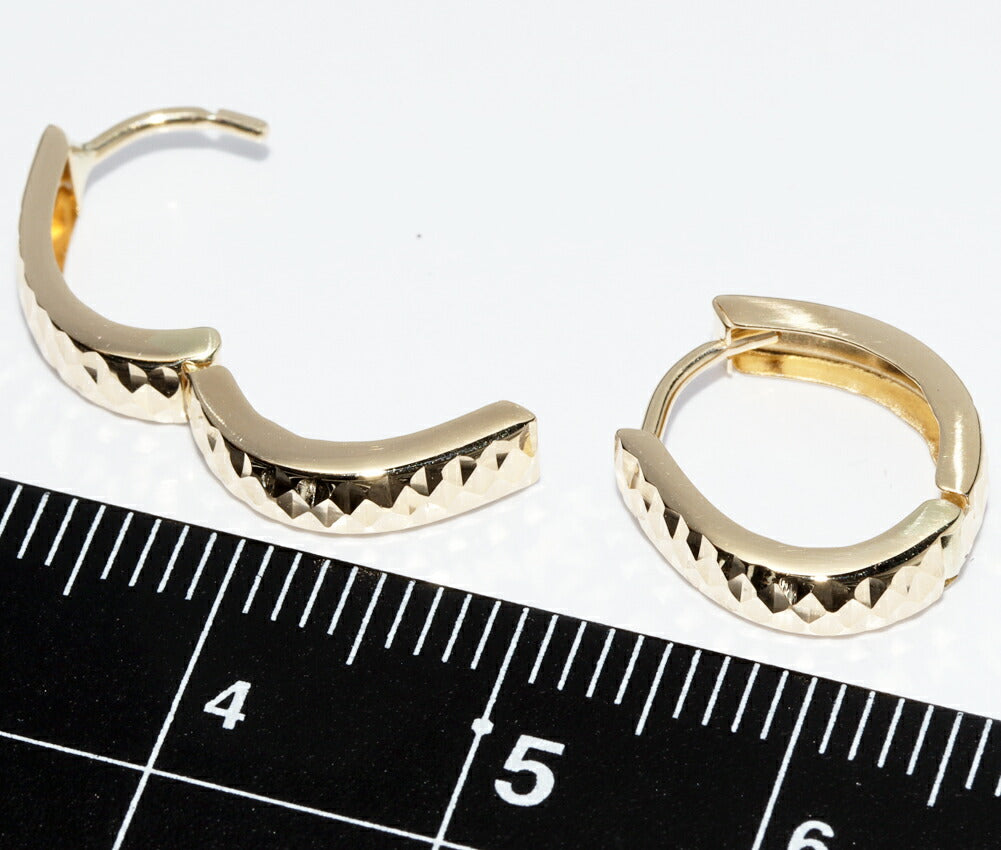 K18YG Hoop Earrings Clip