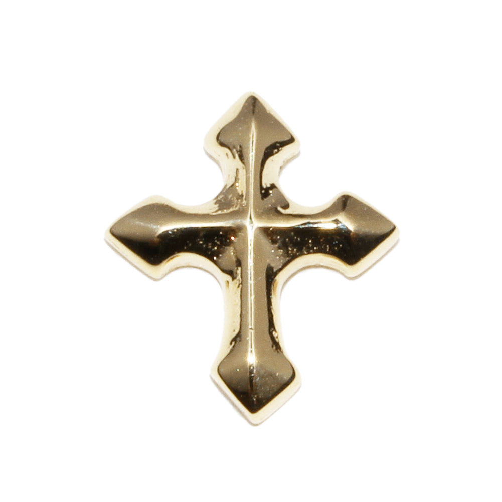 K18YG Yellow Gold Cross Single Earring in Pristine Condition