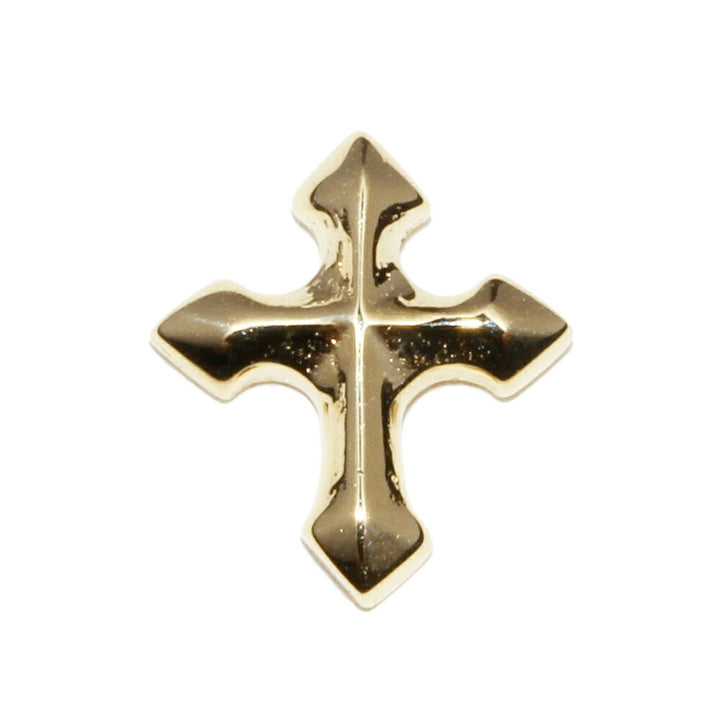 K18YG Yellow Gold Cross Earring Single