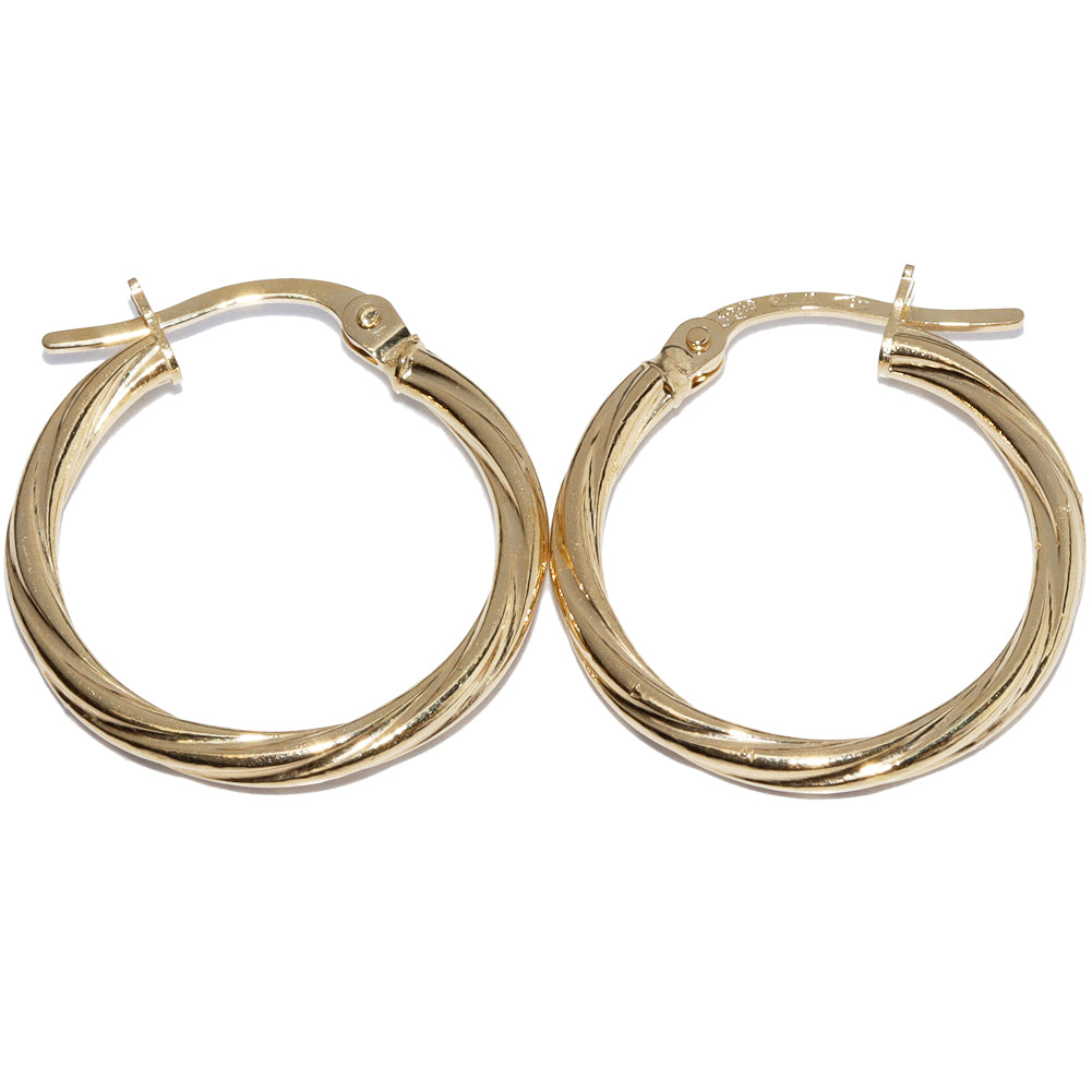 Unoaerre K18YG Hoop Earrings in Pristine Condition