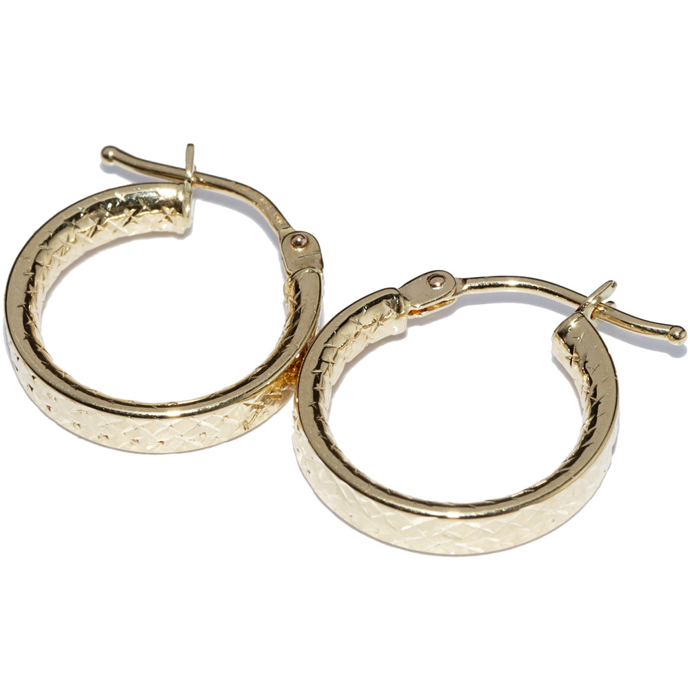 K18YG Hoop Earrings in Pristine Condition