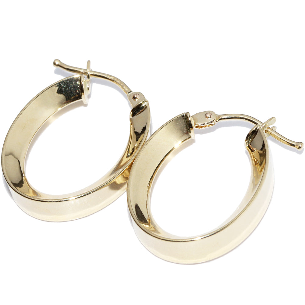 K18YG Hoop Earrings Clip-On Studs in Pristine Condition